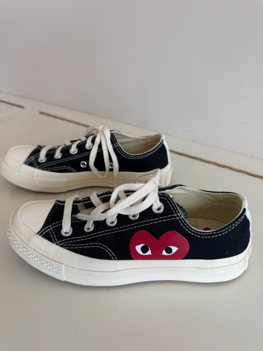 NWOT Converse x Comme des Garçons PLAY Chuck 70 Low Black Heart Women’s 6